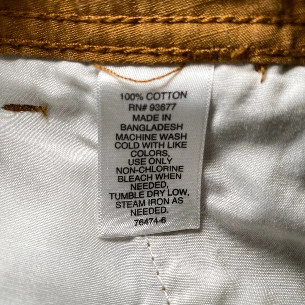 Mutual Weave Relaxed Taper Cargo Pants Brown Ripstop Cotton Mens 30x32